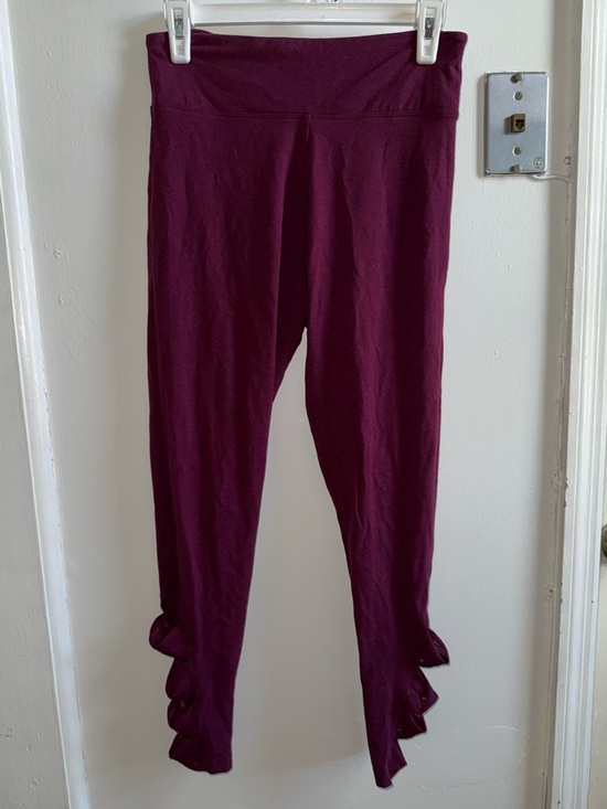Victoria Sport Pants - Victoria Sport Strappy Lattice Mesh Leggings Plum Purple M